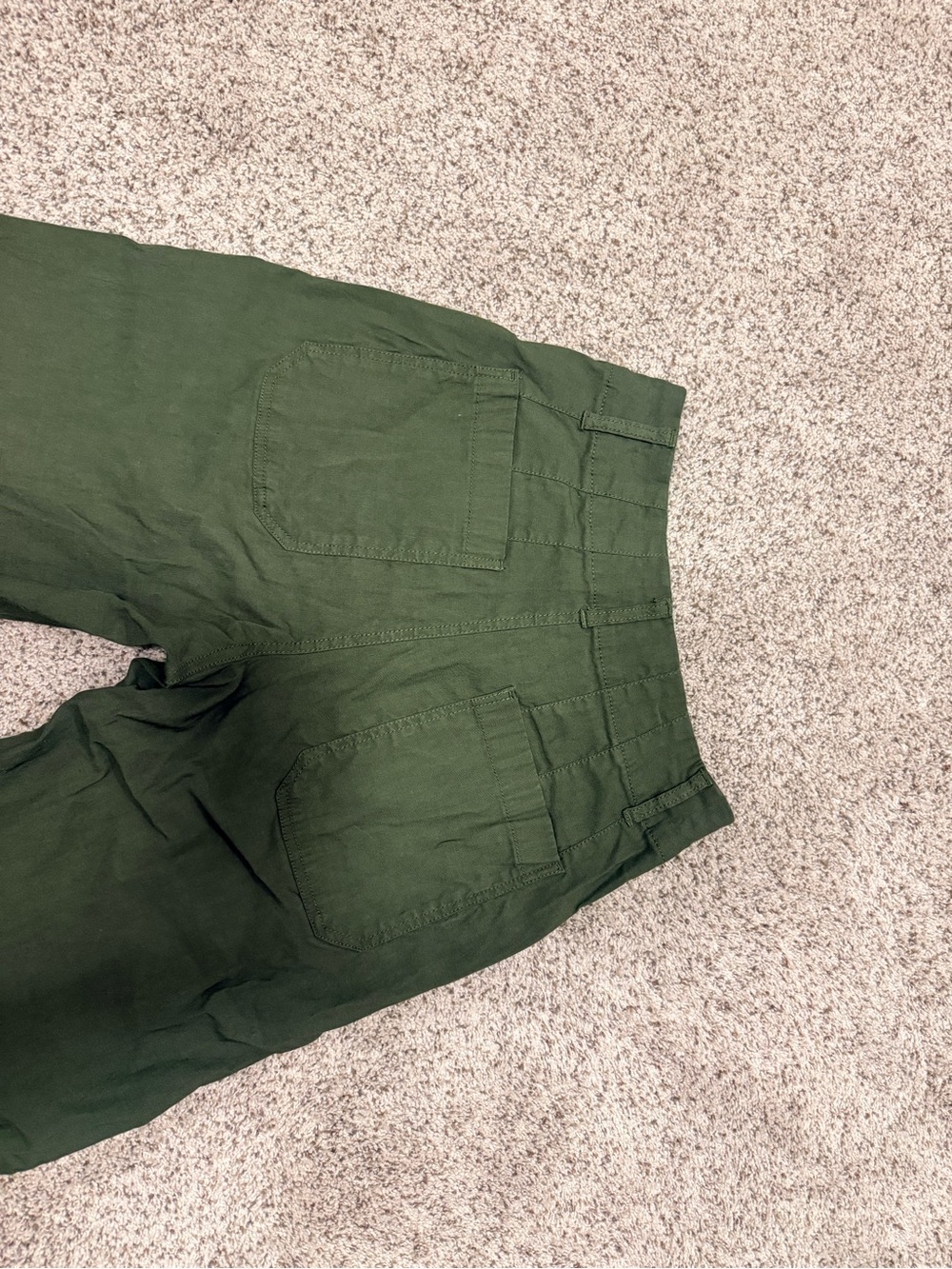 Maeve Colette Olive Green High-Rise Stretch Trousers - Picture 3 of 5
